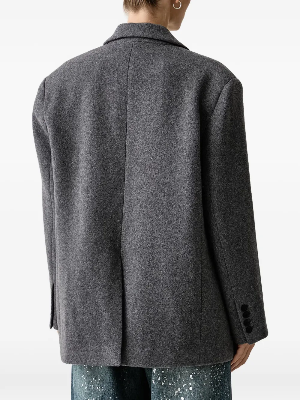 Eleh Blazer met enkele rij knopen Grijs