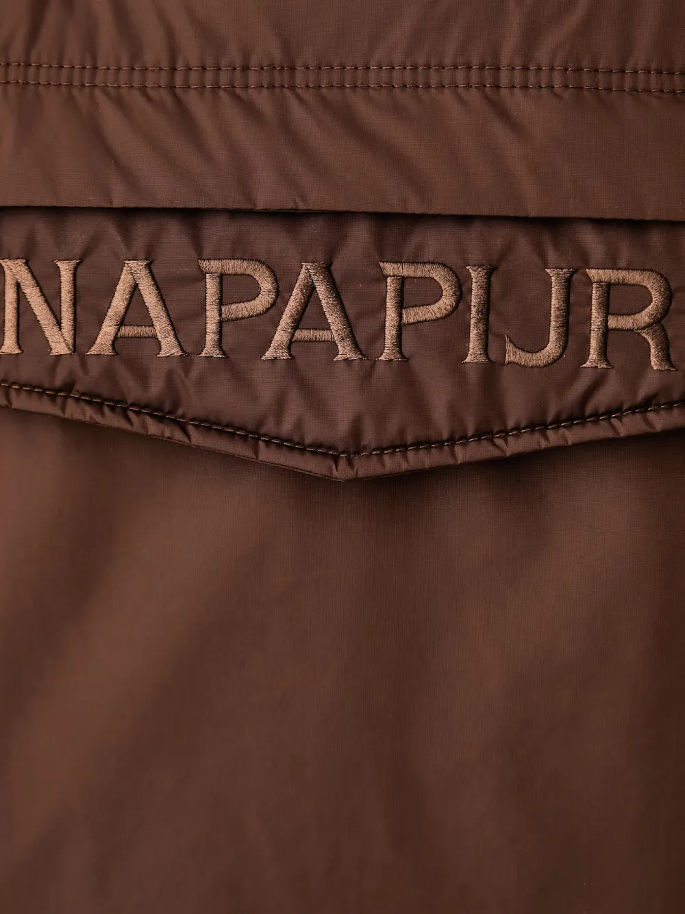 Napapijri Rainforest Optique logo-embroidered hooded jacket Bruin