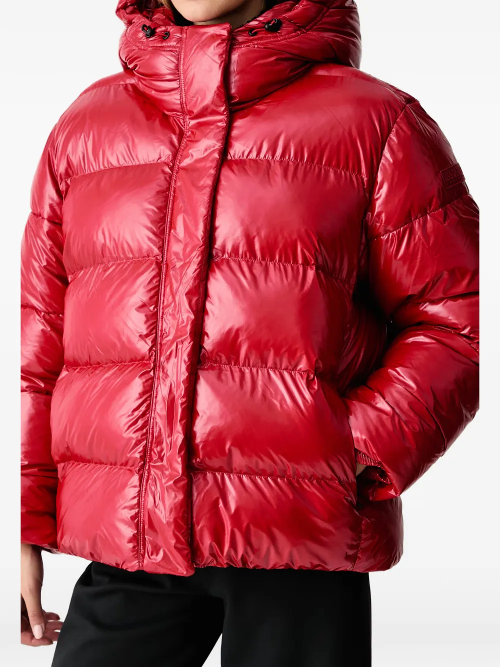 Napapijri Glane Mirror hooded puffer jacket Rood