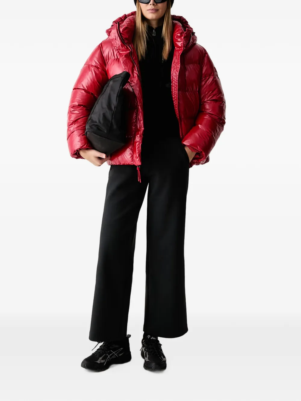 Napapijri Glane Mirror hooded puffer jacket Rood