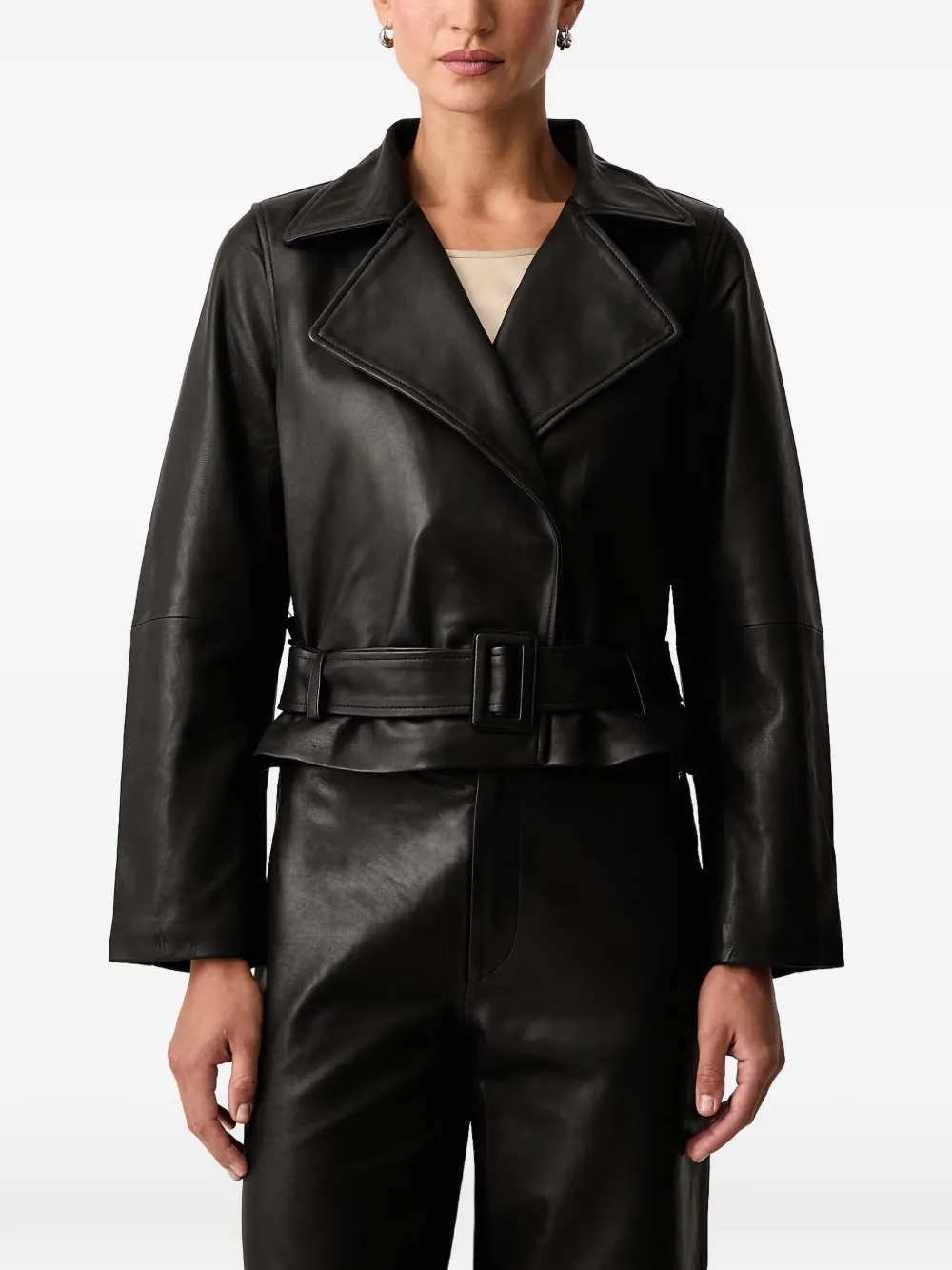 Mos Mosh MMLasco belted leather jacket