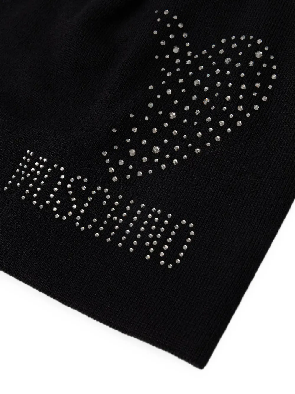 Moschino Muts verfraaid met kristallen en logo-detail Zwart