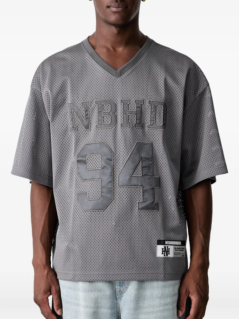 Neighborhood T-shirt met logopatch Grijs