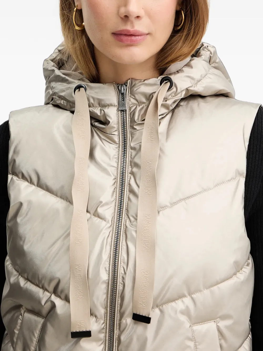 Morgan Bodywarmer met capuchon Goud