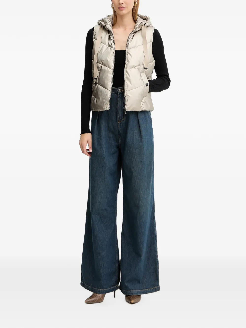 Morgan Bodywarmer met capuchon Goud