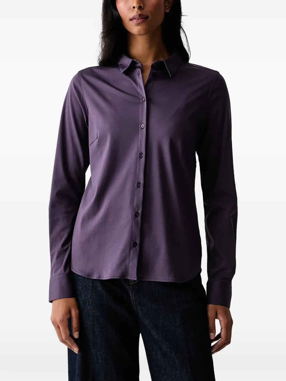Mos Mosh MMTina long-sleeve button-fastening shirt - Violett