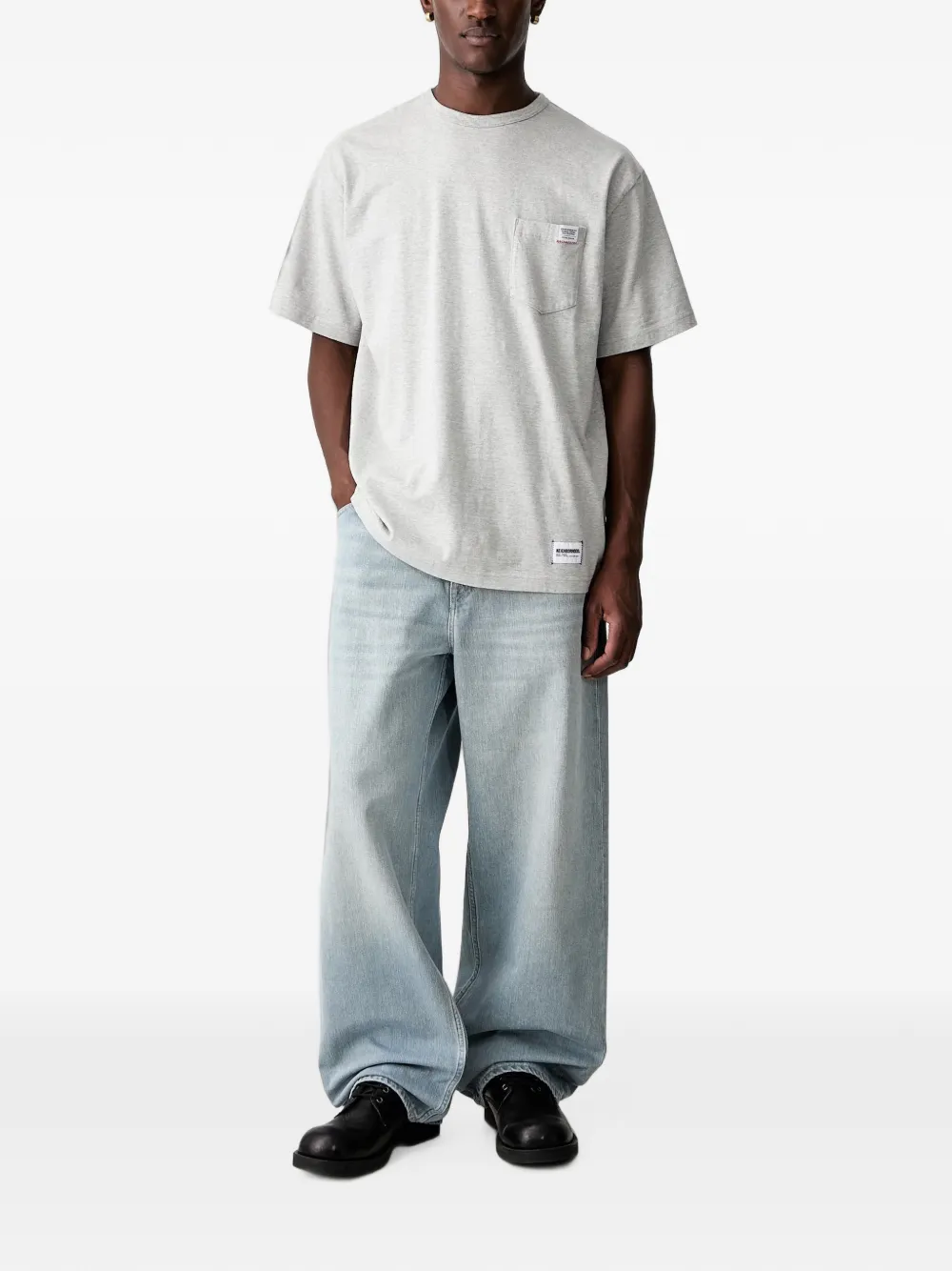 Neighborhood T-shirt met logopatch Grijs