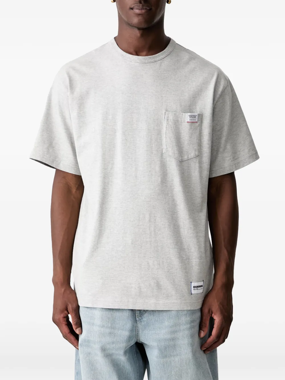 Neighborhood T-shirt met logopatch Grijs