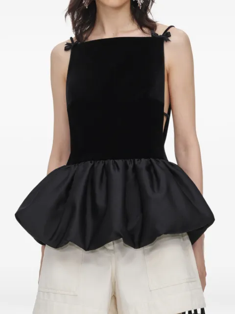 Self-Portrait top con peplum