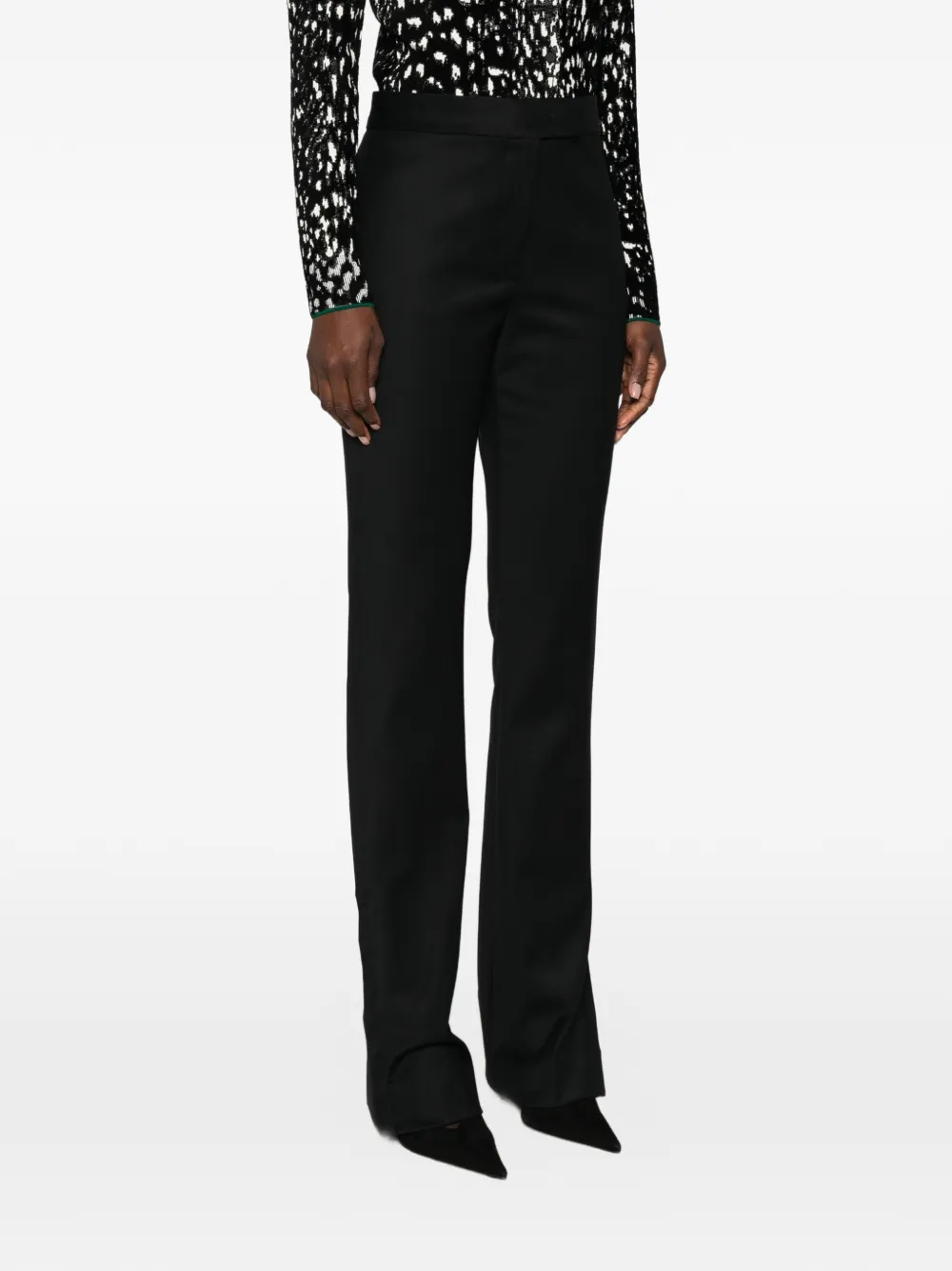 Sportmax Broek met platte voorkant Zwart