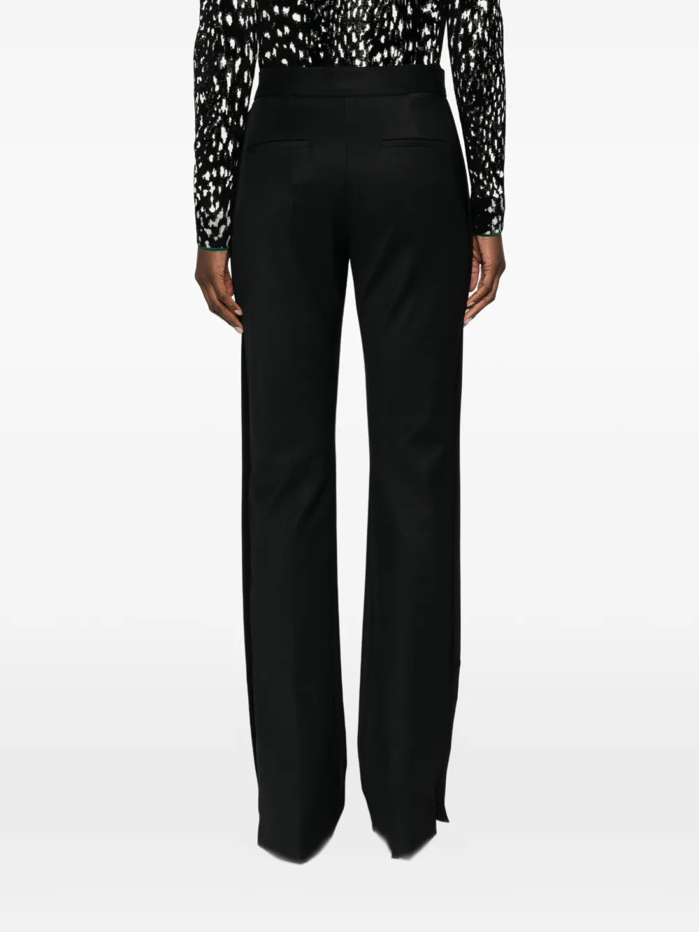 Sportmax Broek met platte voorkant Zwart