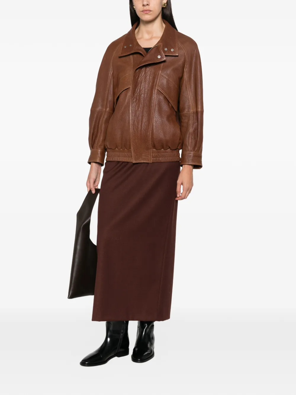 Max Mara Straight midi-rok Bruin