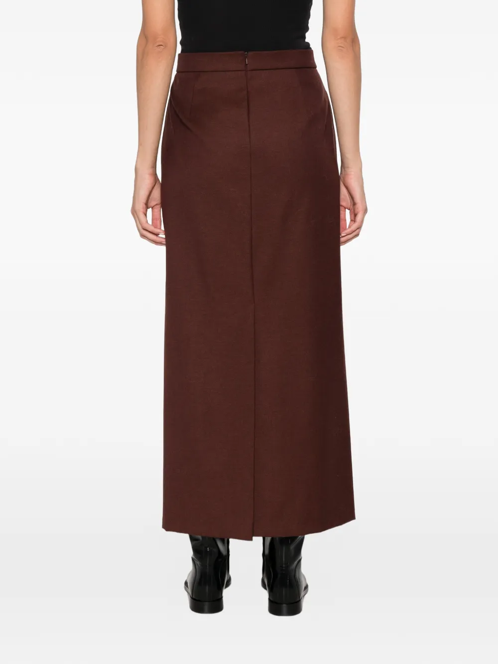 Max Mara Straight midi-rok Bruin