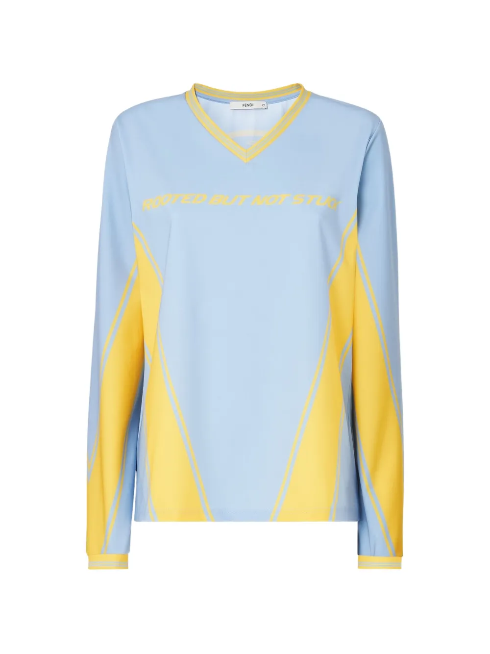FENDI SAGG Napoli graphic-print V-neck t-shirt