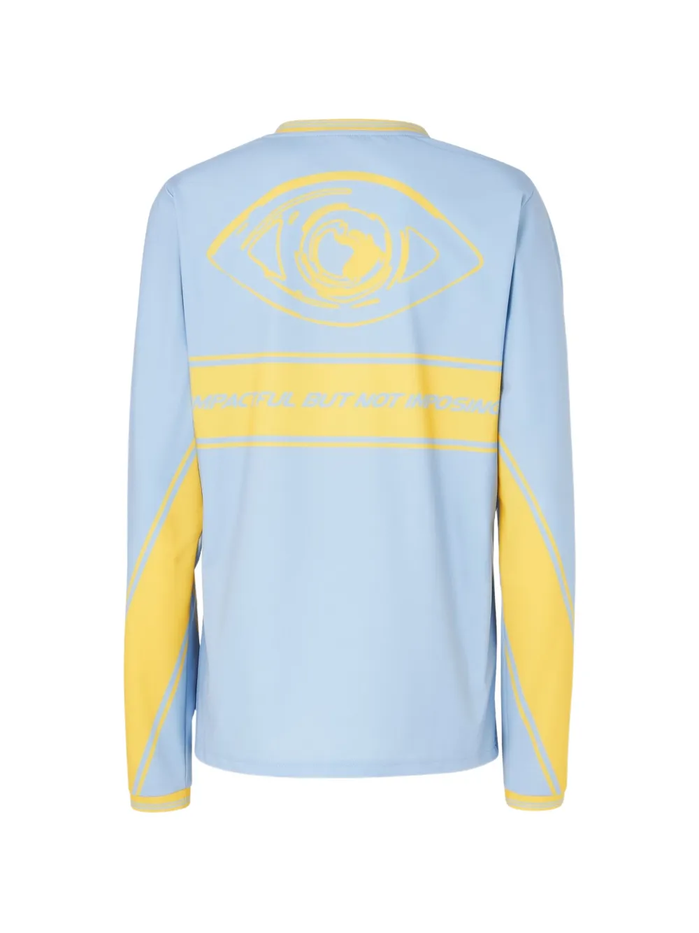 FENDI SAGG Napoli T-shirt met V-hals en grafische print Blauw
