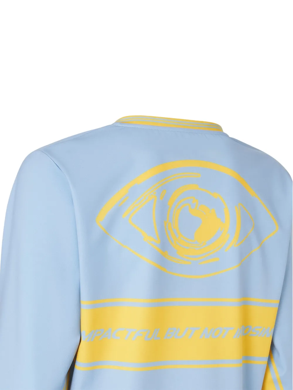 FENDI SAGG Napoli T-shirt met V-hals en grafische print Blauw