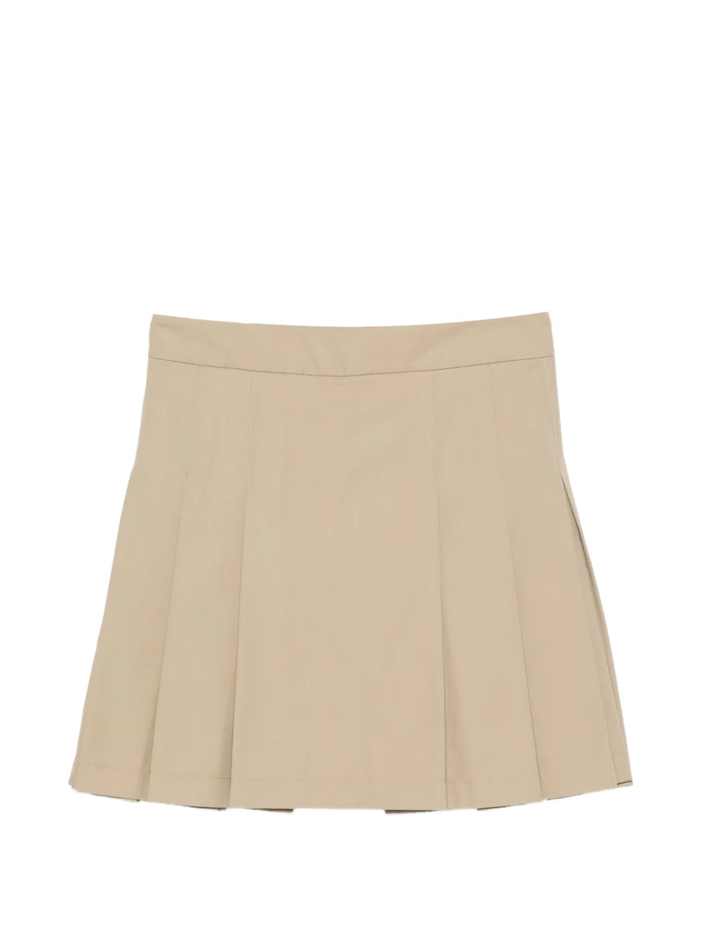 Fendi Kids pleated double-breasted mini skirt Beige