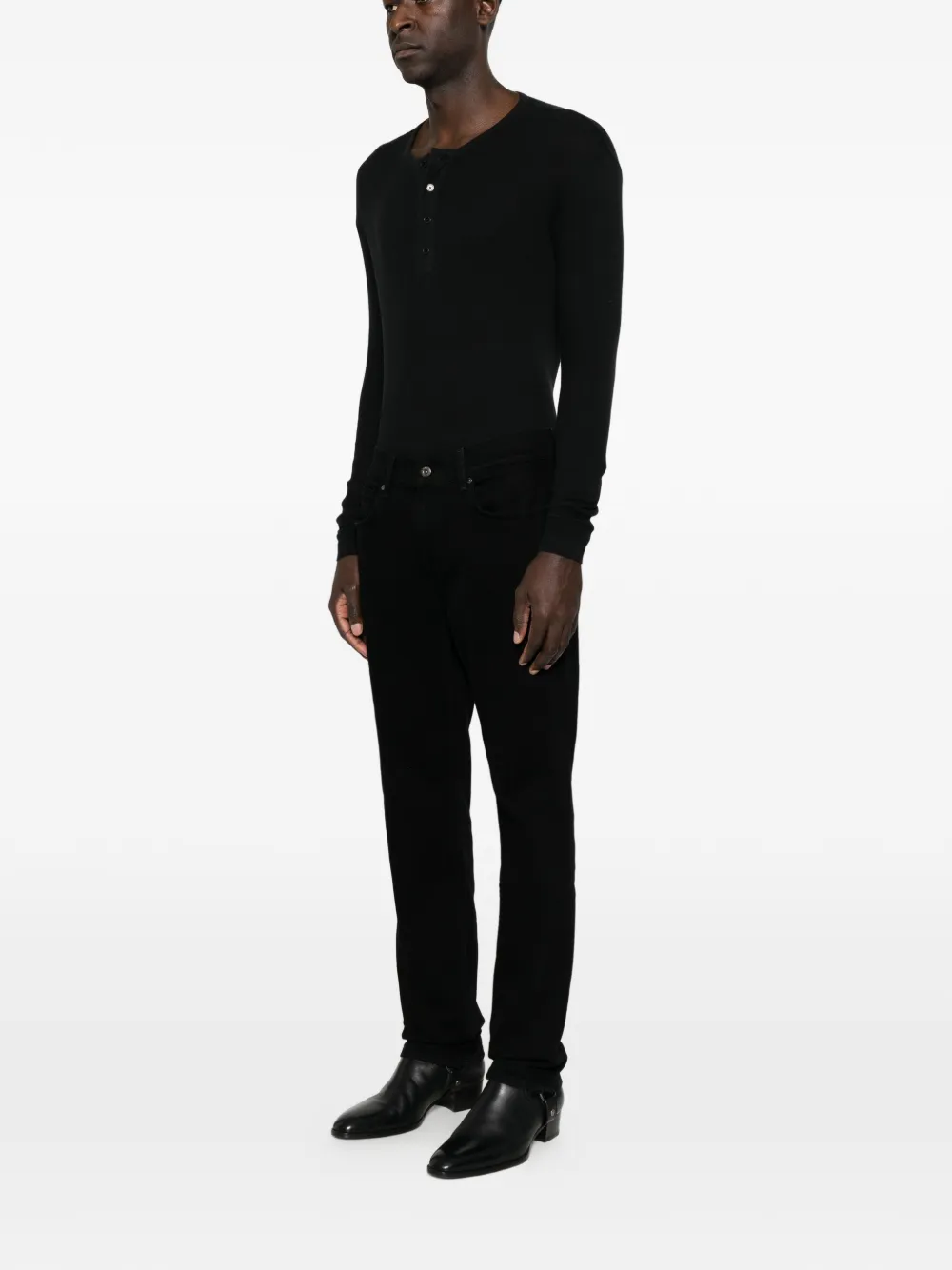 7 For All Mankind straight-leg jeans Zwart