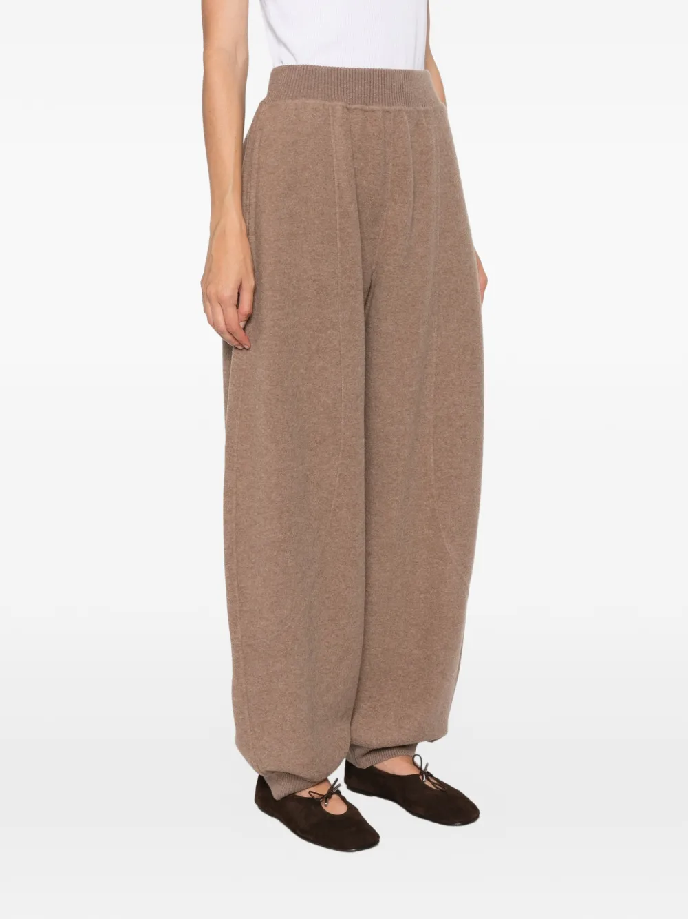 Max Mara Cesto ribgebreide trainingsbroek Beige