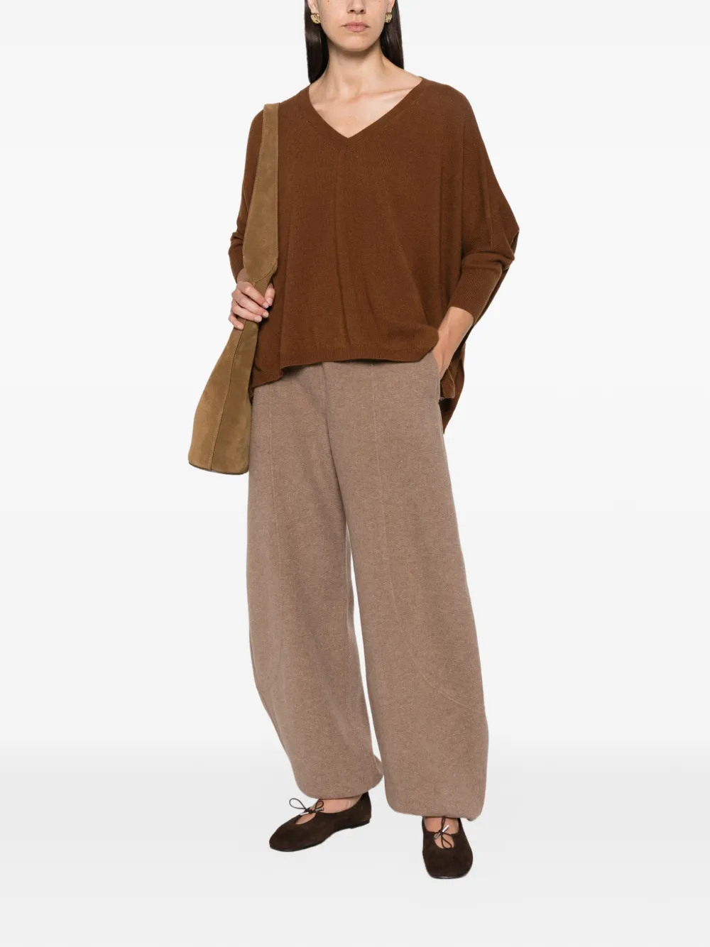 Max Mara Cesto ribgebreide trainingsbroek Beige