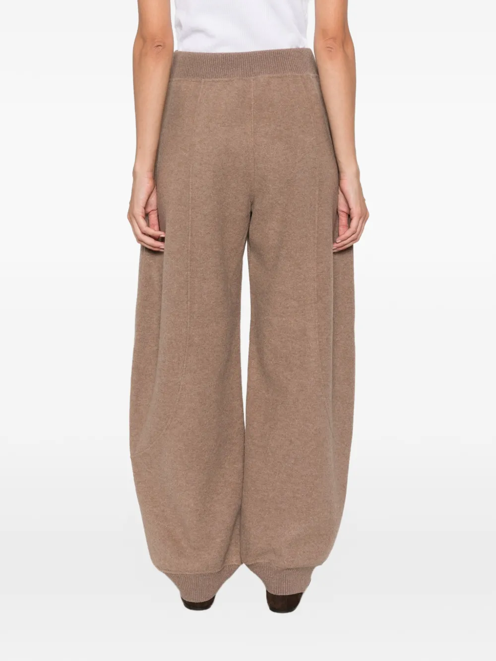 Max Mara Cesto ribgebreide trainingsbroek Beige