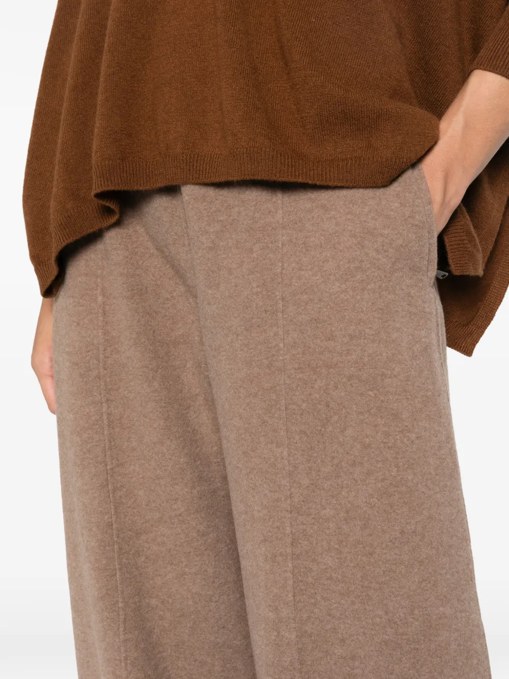 Max Mara Cesto ribgebreide trainingsbroek Beige