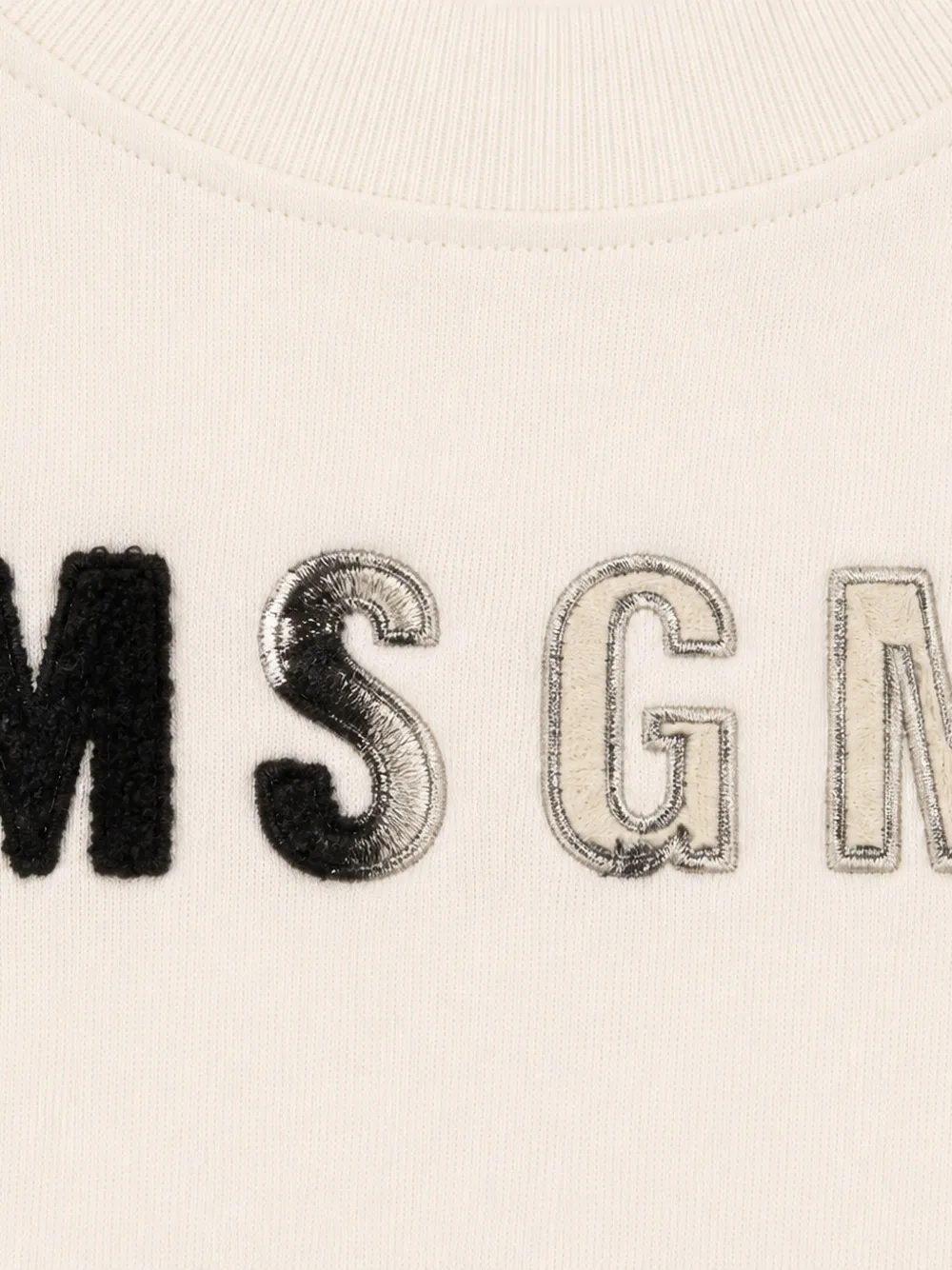 MSGM Kids Sweater met logopatch Beige