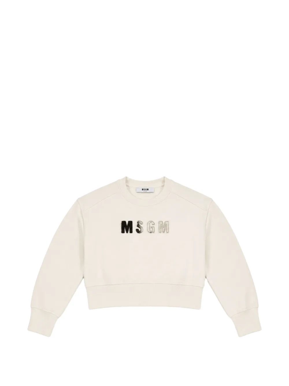 MSGM Kids Cropped-Sweatshirt mit Logo - Nude