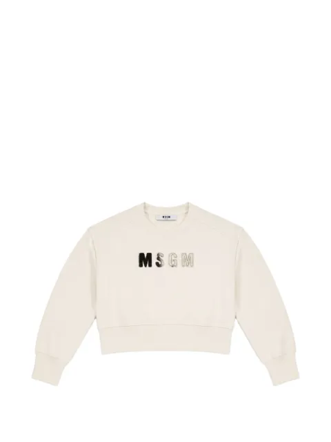 MSGM Kids Cropped-Sweatshirt mit Logo