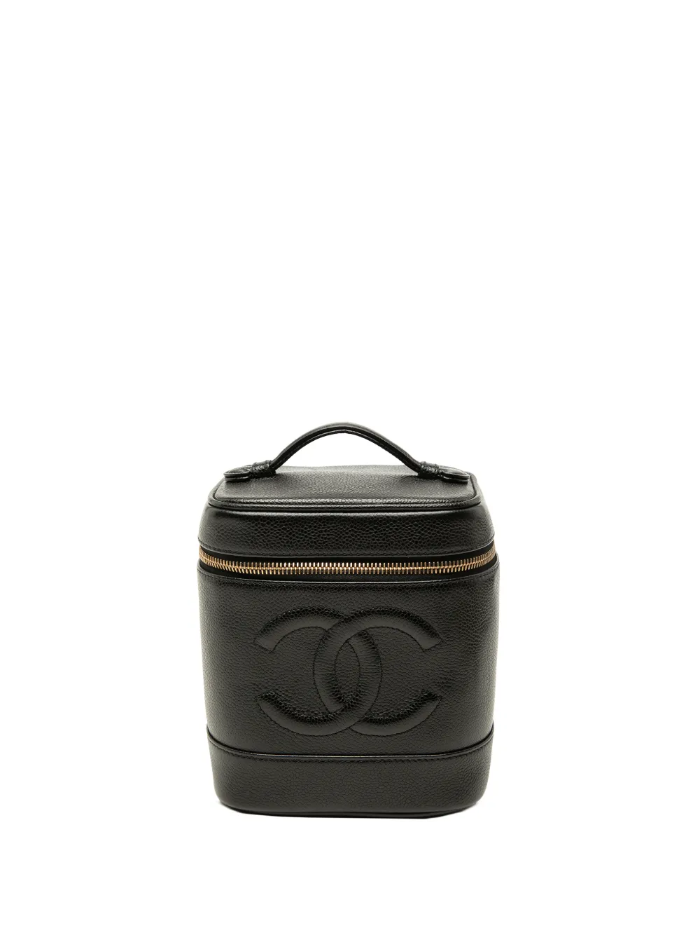 CHANEL Pre-Owned 2002-2003 CC Caviar Case vanity bag - Nero