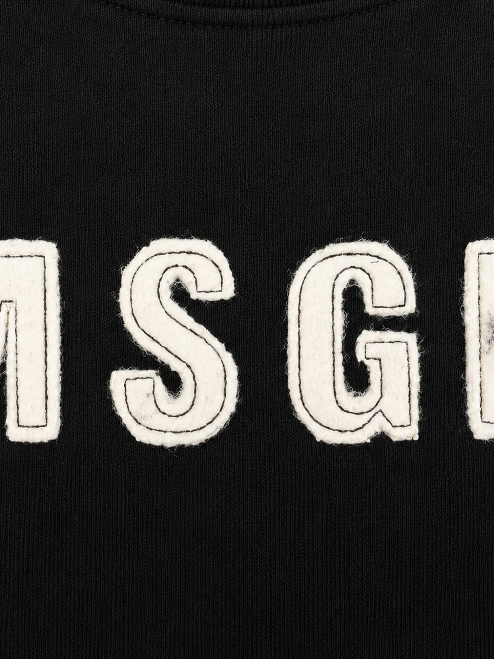 MSGM Kids Sweater met logopatch Zwart