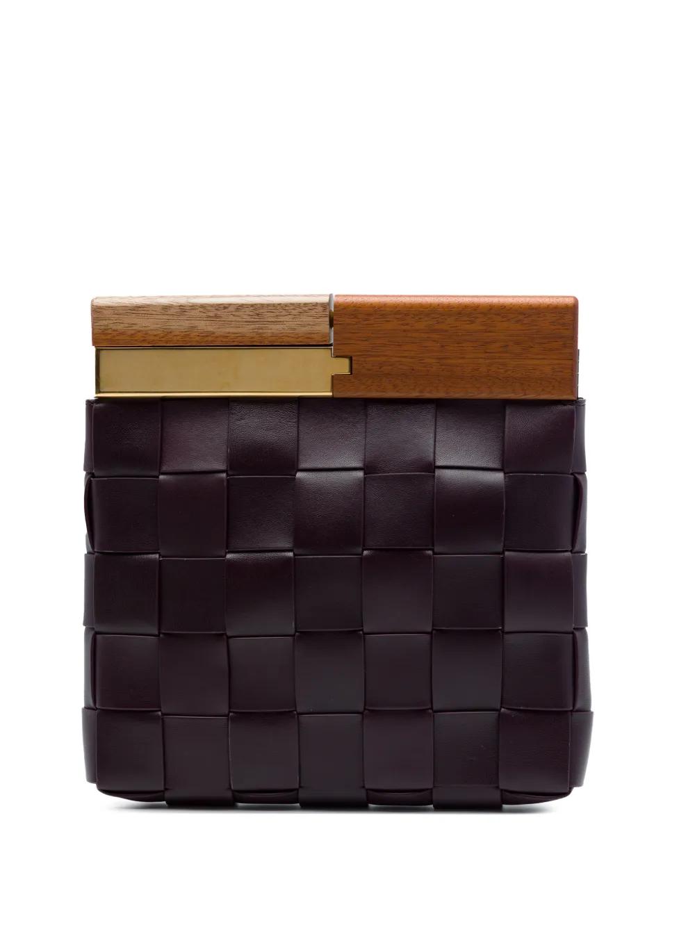 Bottega Veneta Pre-Owned pochette The Snap en cuir d'agneau Maxi Intrecciato (2019-2020) - Rouge
