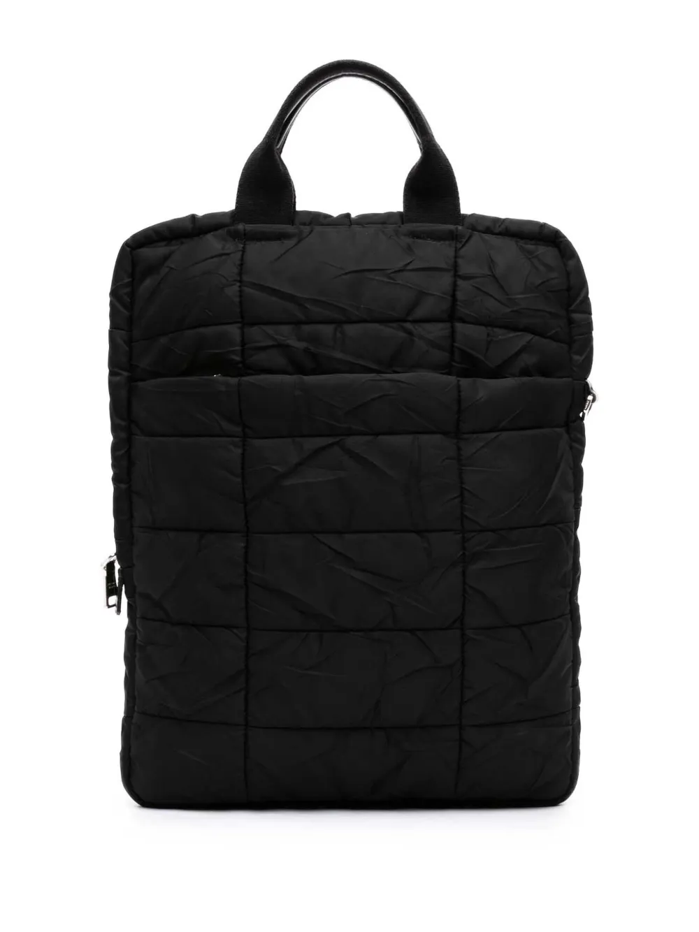 Prada Pre-Owned sacoche Bomber Vertical Laptop Bag en tissu (2013-2026) - Noir