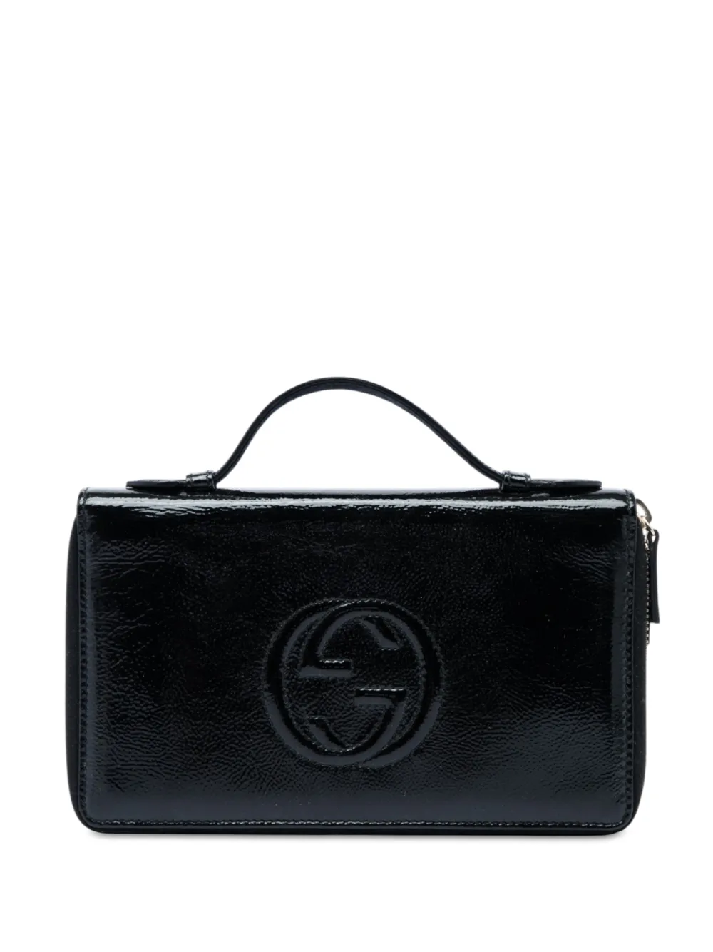 Gucci Pre-Owned sac à main Soho Travel Document Case verni (2000-2015) - Noir