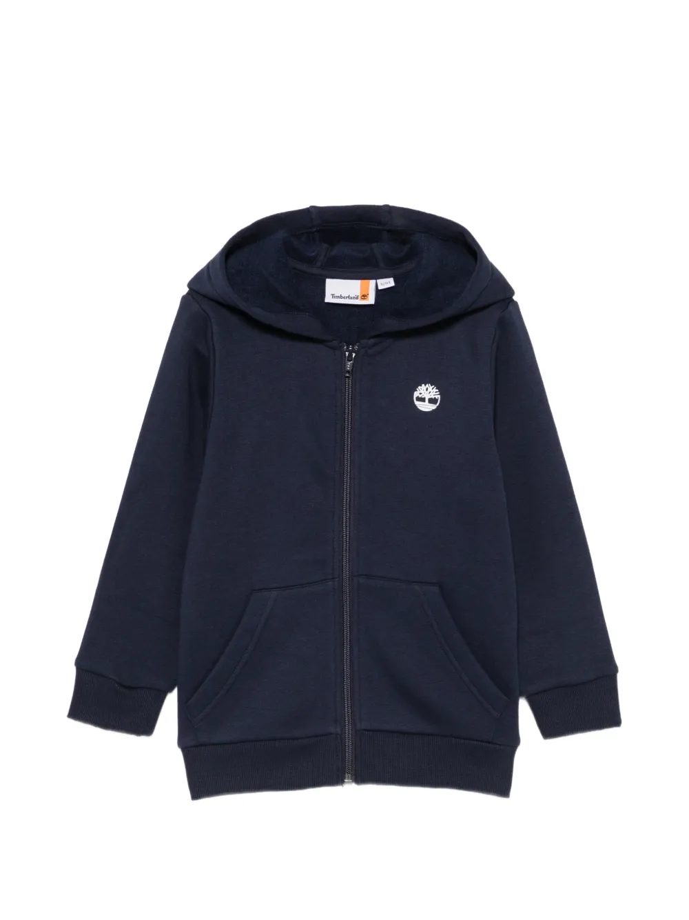 Timberland Kids Hoodie met logoprint en rits Blauw