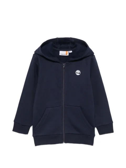 Timberland Kids logo-print zip-up hoodie