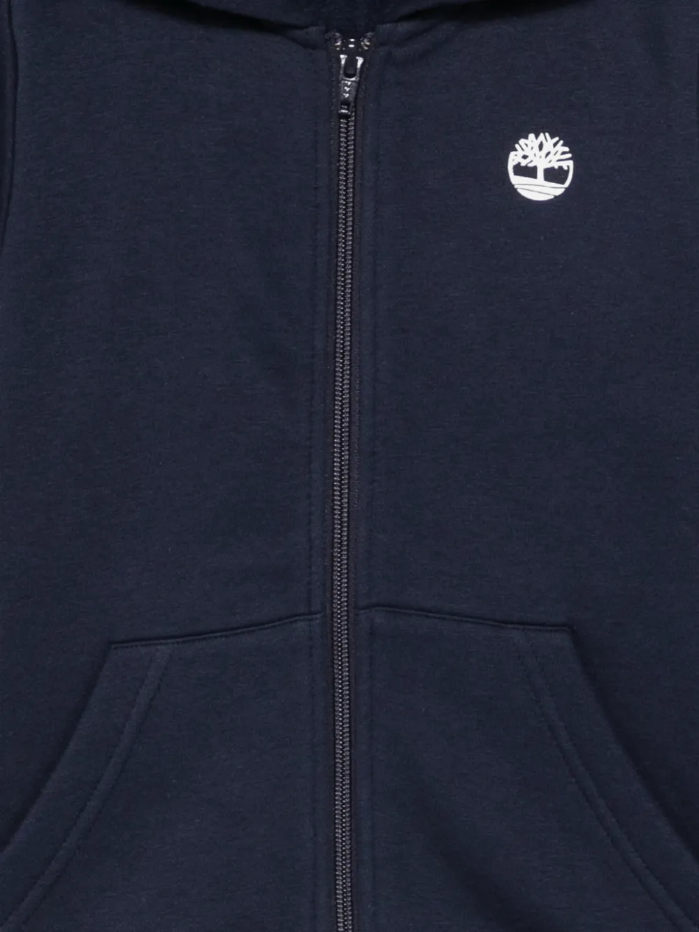 Timberland Kids Hoodie met logoprint en rits Blauw