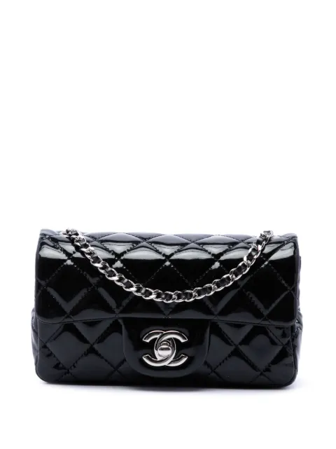CHANEL Pre-Owned 2012 Extra Mini Rectangular Classic Patent Single Flap crossbody bag