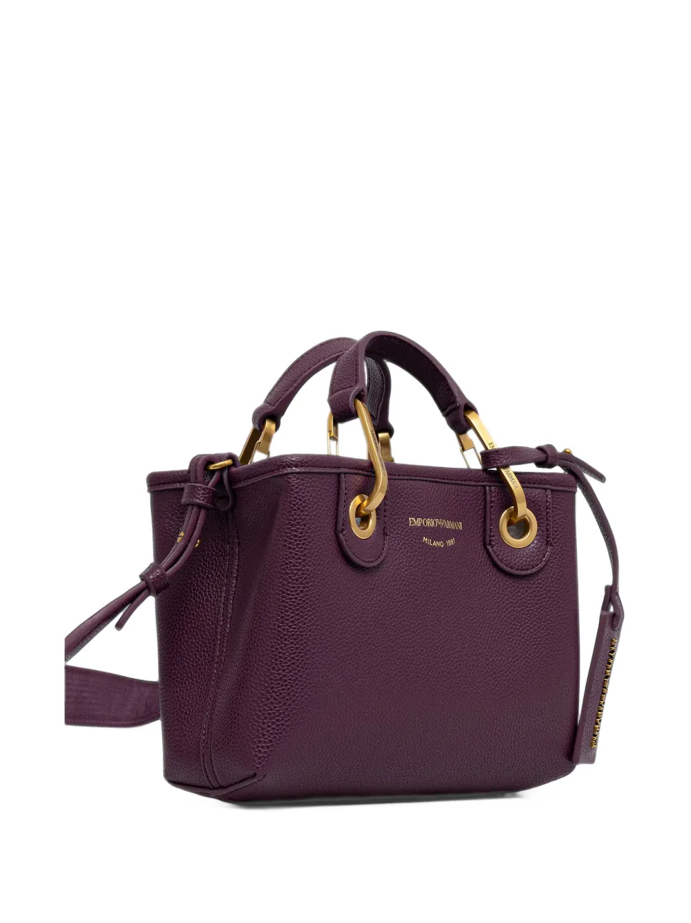 Emporio Armani Shopper met logoprint Paars