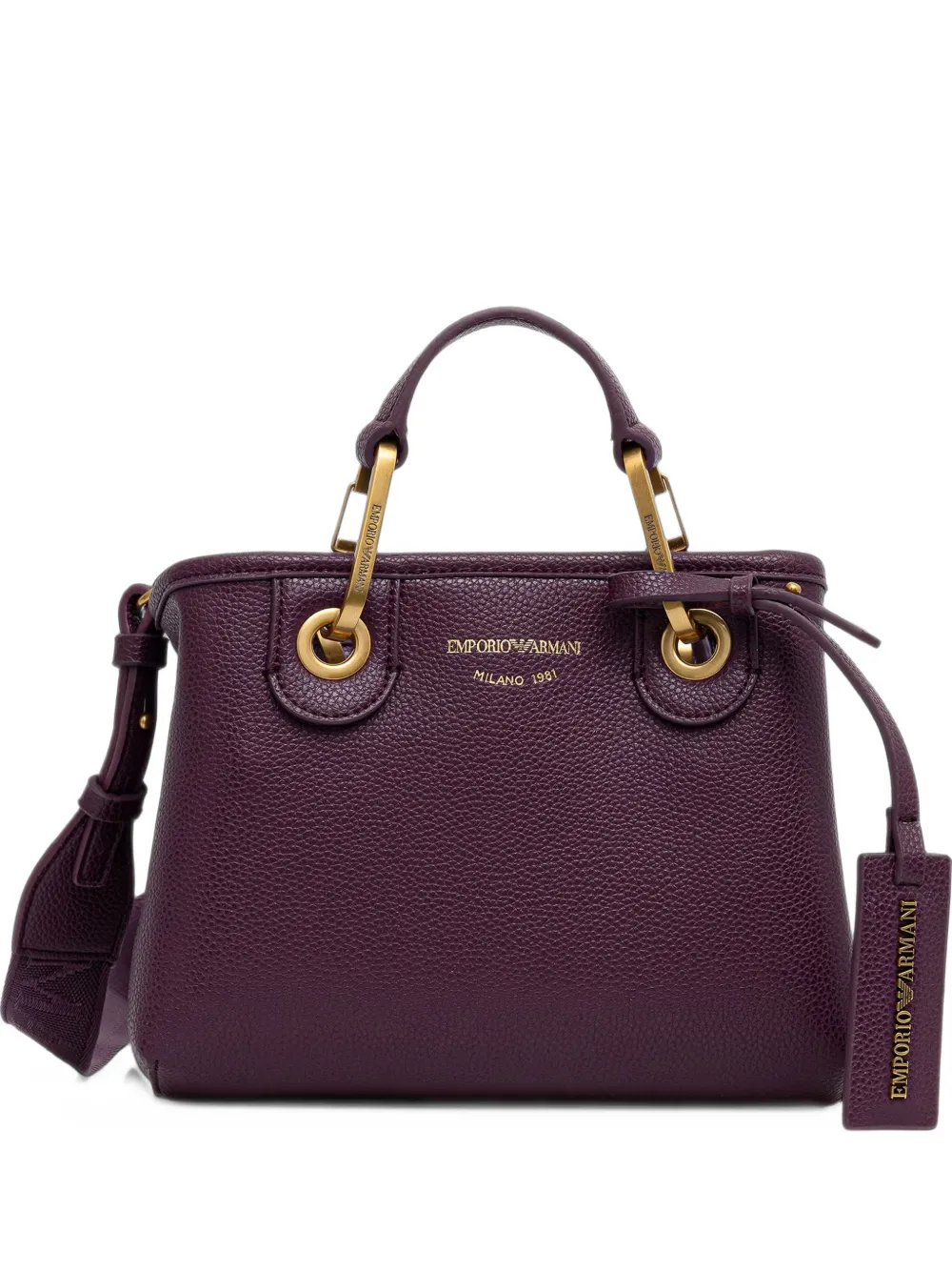 Emporio Armani logo-print tote bag - Purple