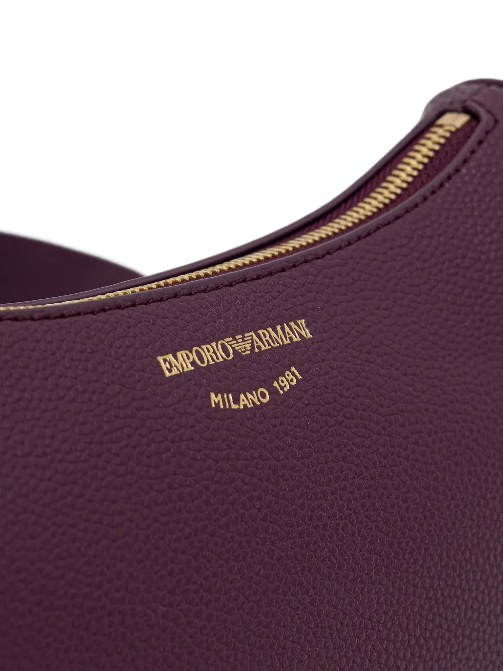 Emporio Armani Bewerkte schoudertas met ritssluiting en verstelbare band Paars