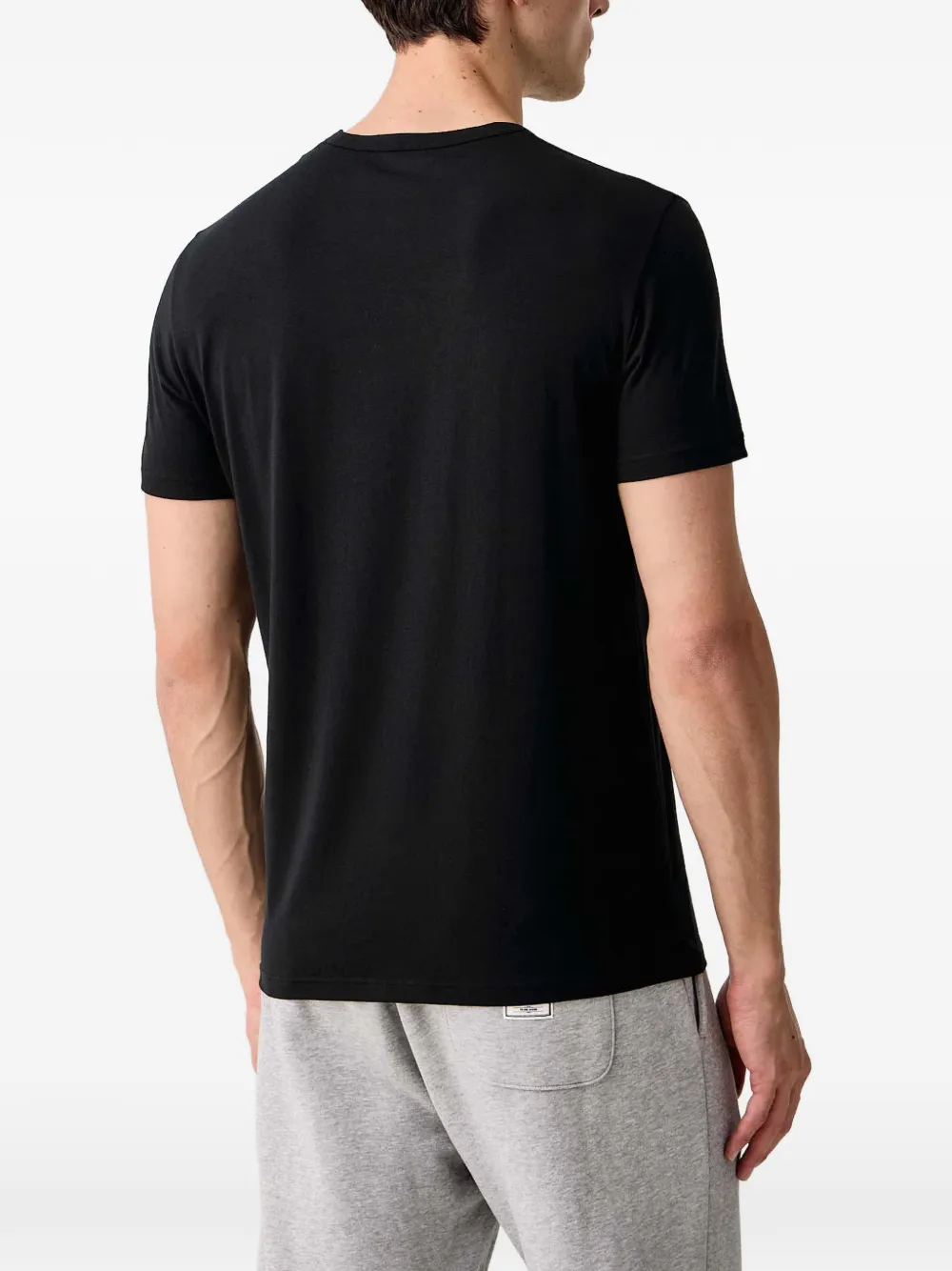 Emporio Armani Twee T-shirts met logoprint Zwart