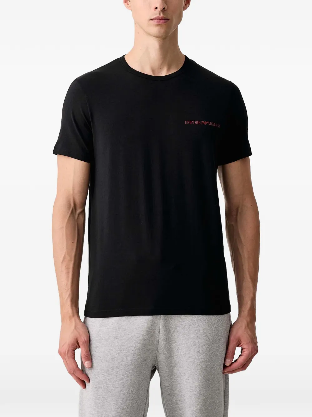 Emporio Armani logo-print T-shirts (set of two) - Nero