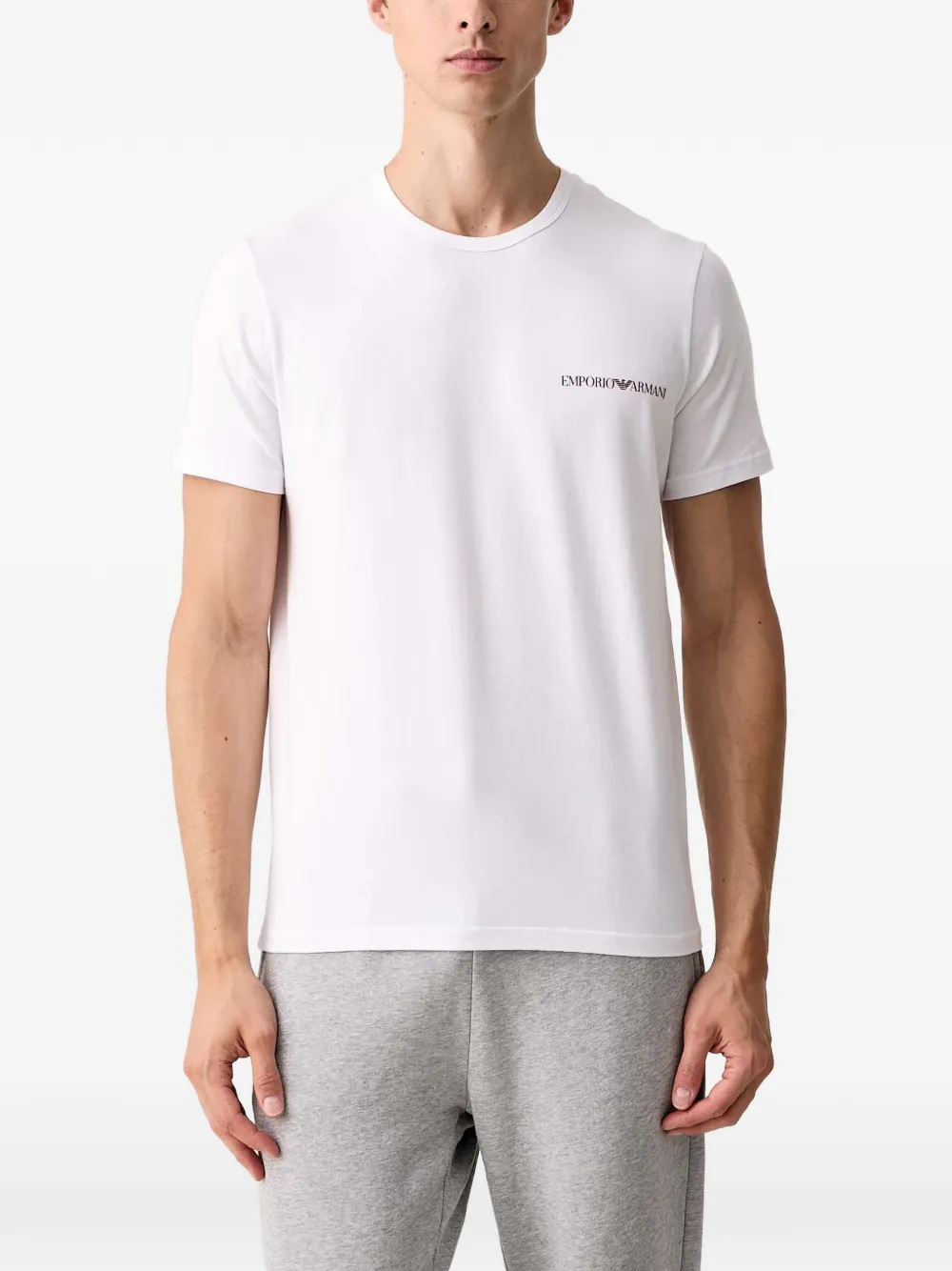 Emporio Armani Twee T-shirts met logoprint Zwart