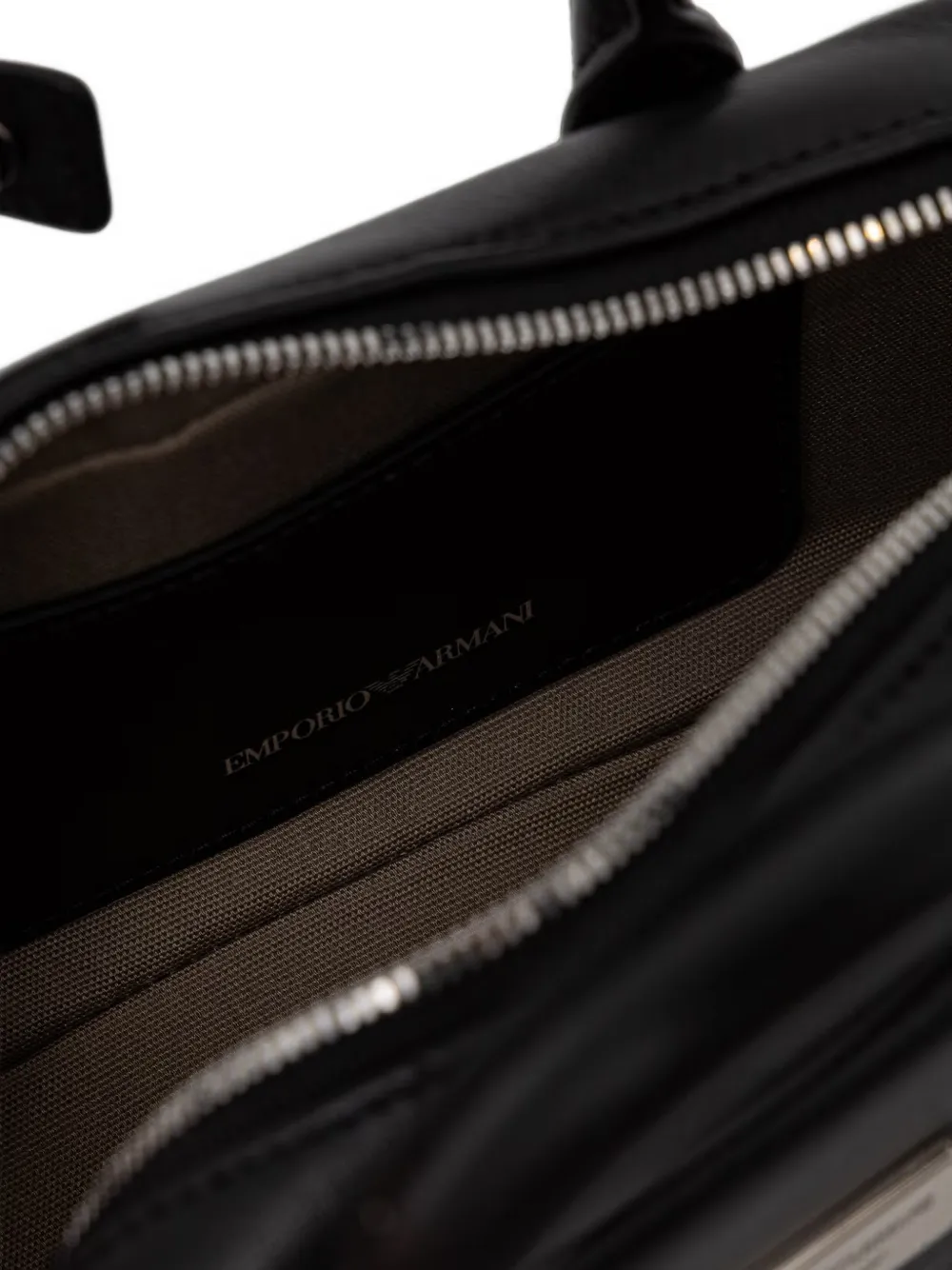 Emporio Armani Schoudertas met logoplakkaat Zwart