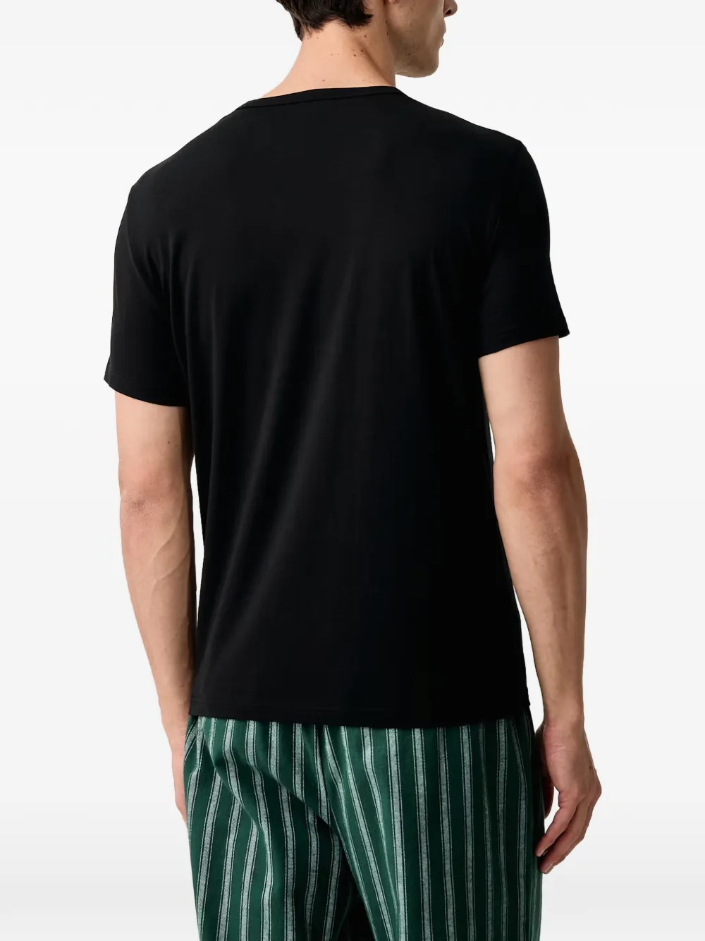Emporio Armani Twee T-shirts met V-hals en logo-print Groen