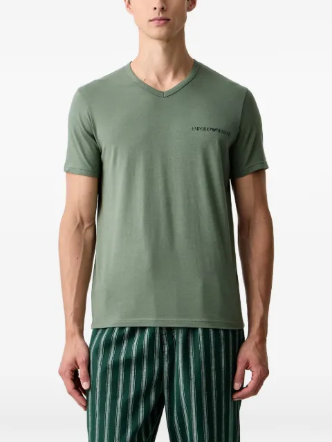 Emporio Armani logo-print V-neck T-shirts (set of two)