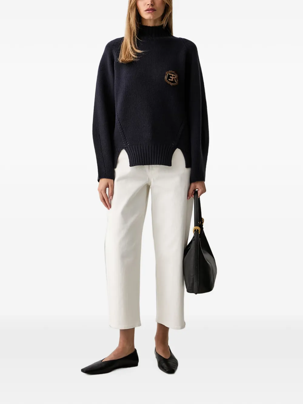 Ermanno Scervino Trui met logopatch Blauw