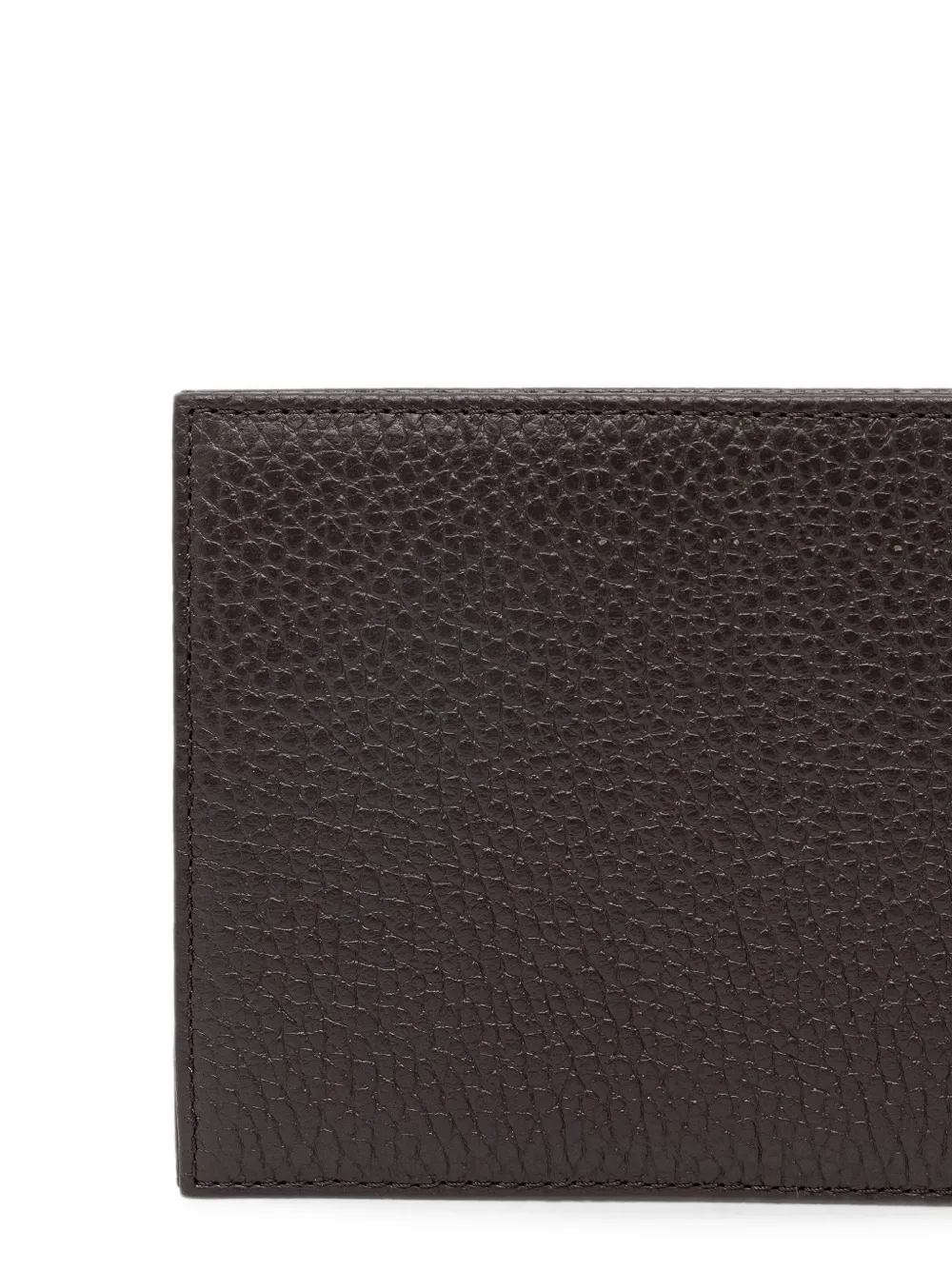 Emporio Armani grained leather wallet Bruin