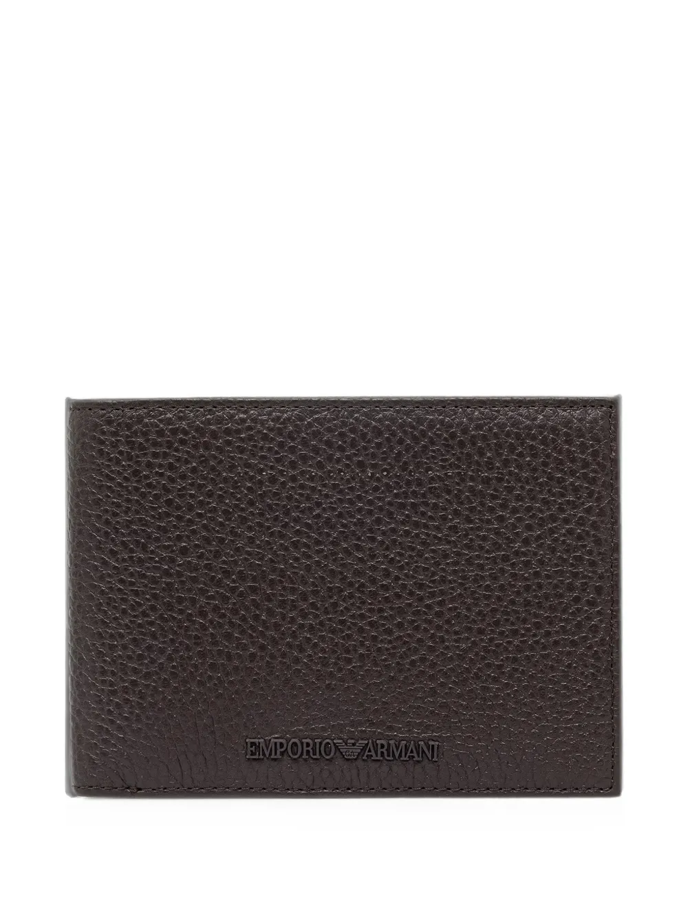 Emporio Armani grained leather wallet - Marrone